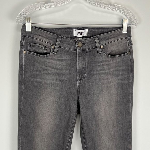 Paige Womens Verdugo Ultra Skinny Jeans Silvie Gray Mid Rise size 30 - Picture 4 of 11